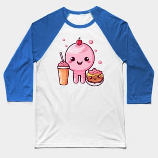 kawaii Ice cream  T-Shirt cute Candy food gilrl Baseball T-Shirt